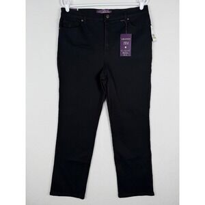 NEW Gloria Vanderbilt Amanda Black Tapered Leg Classic Rise Jeans Womens 14P